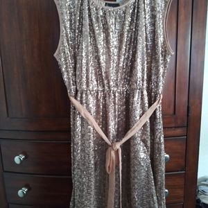Lane Bryant Gold dress